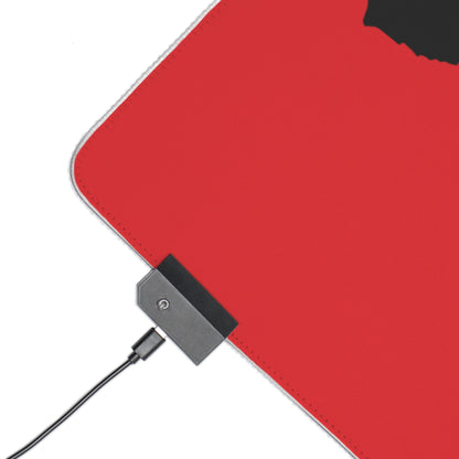 LED Gaming Mouse Pad: Hockey Red