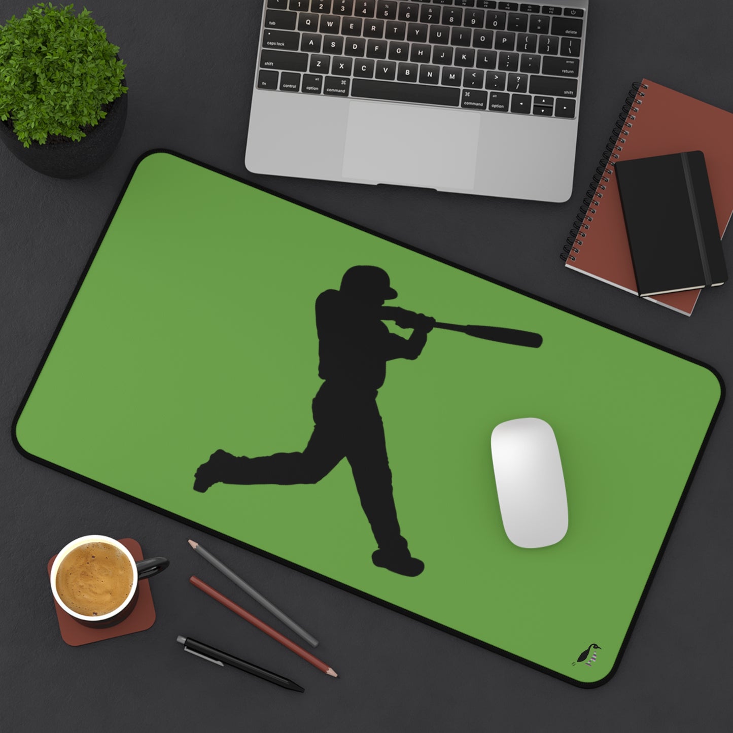 Desk Mat: Baseball Green