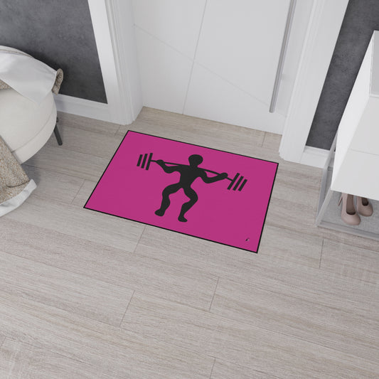 Heavy Duty Floor Mat: Weightlifting Pink