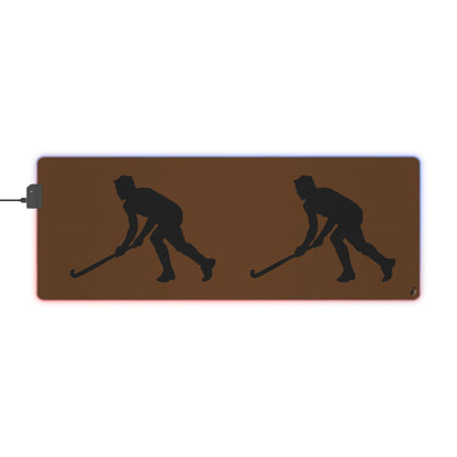 LED Gaming Mouse Pad: Hockey Brown