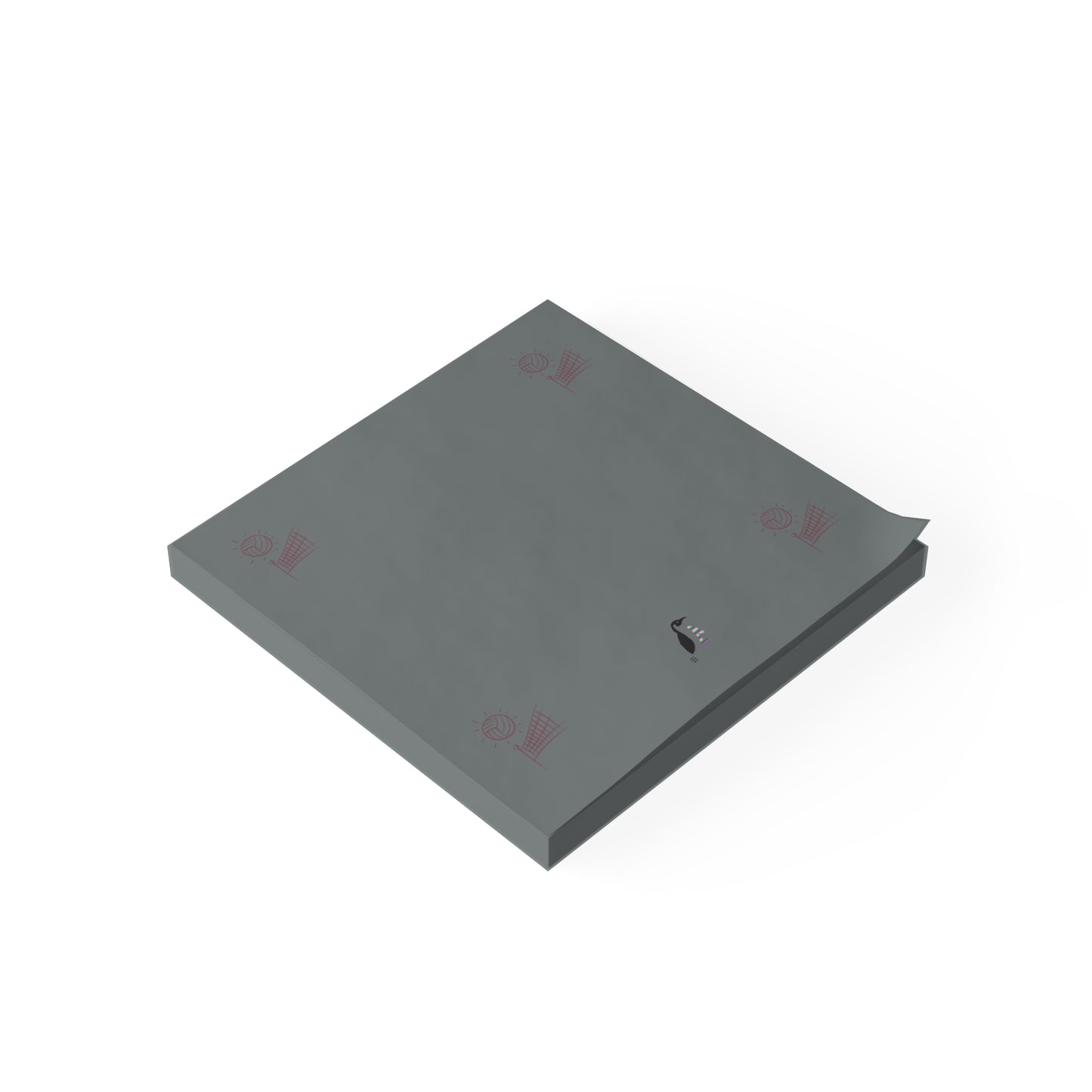 Post-it® Note Pads: Volleyball Dark Grey