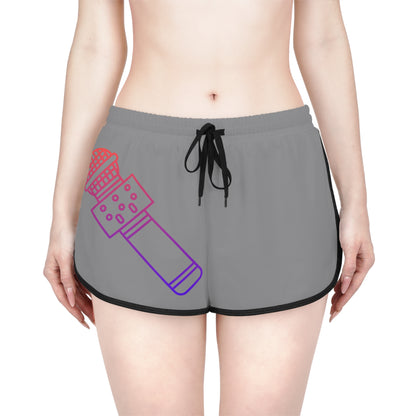 Women's Relaxed Shorts: Music Grey