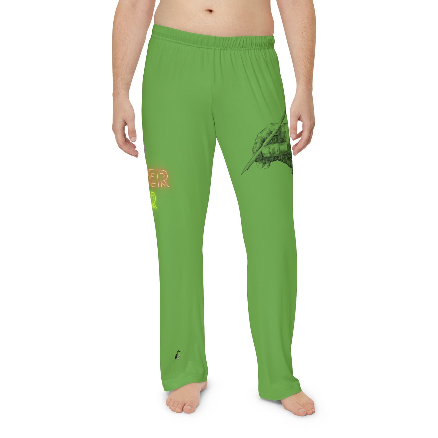 Men's Pajama Pants: Writing Green