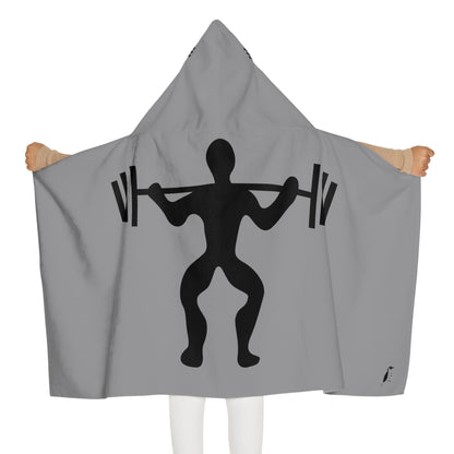 Youth Hooded Towel: Weightlifting Grey
