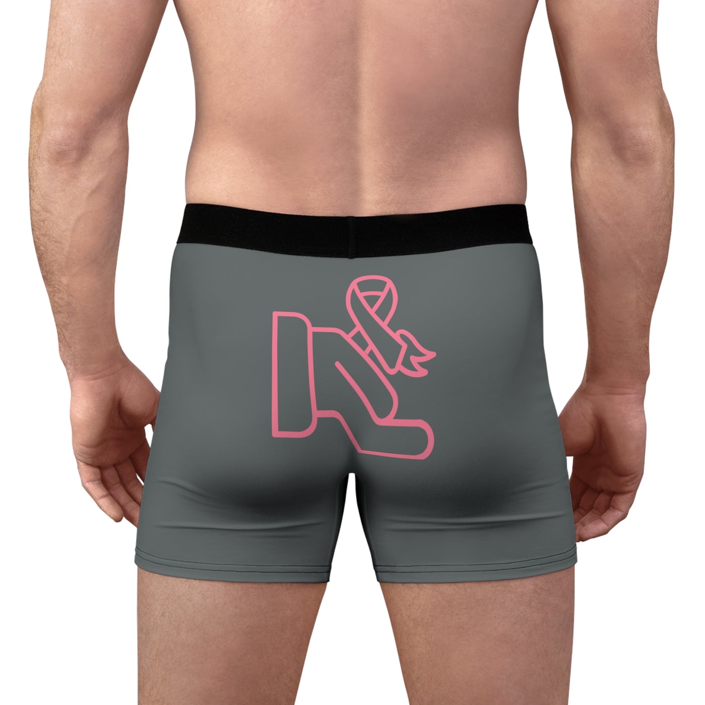 Men's Boxer Briefs: Fight Cancer Dark Grey