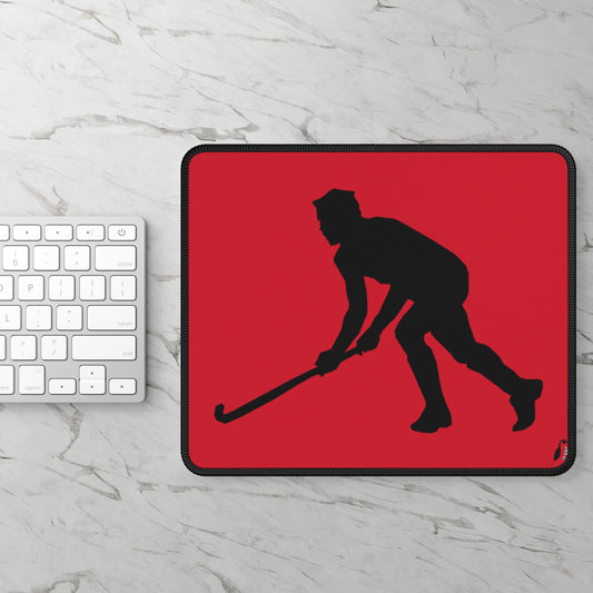 Gaming Mouse Pad: Hockey Dark Red