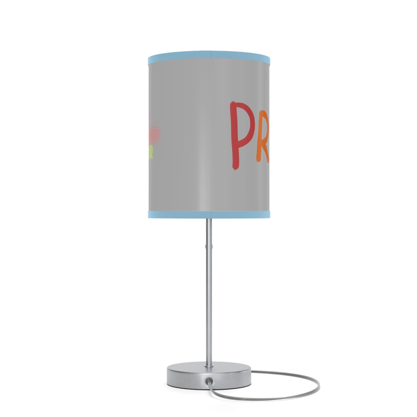 Lamp on a Stand, US|CA plug: LGBTQ Pride Lite Grey