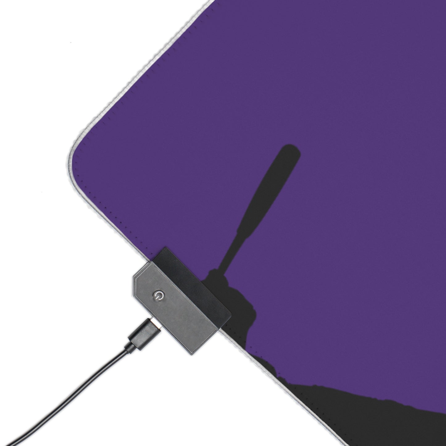 LED Gaming Mouse Pad: Baseball Purple