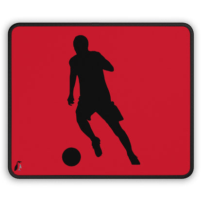 Gaming Mouse Pad: Soccer Dark Red