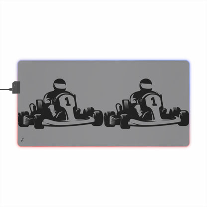 LED Gaming Mouse Pad: Racing Grey