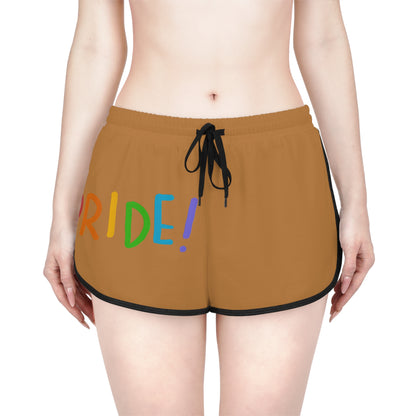 Women's Relaxed Shorts: LGBTQ Pride Lite Brown