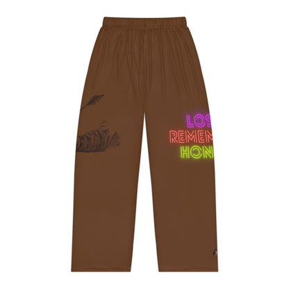 Women's Pajama Pants: Writing Brown