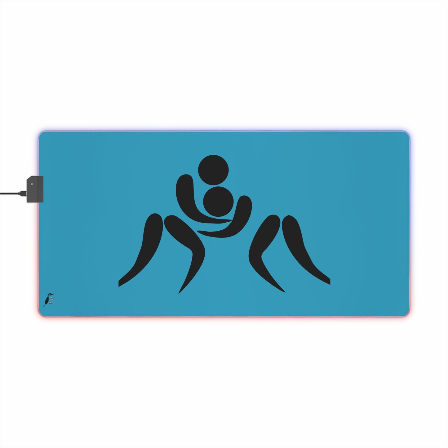 LED Gaming Mouse Pad: Wrestling Turquoise