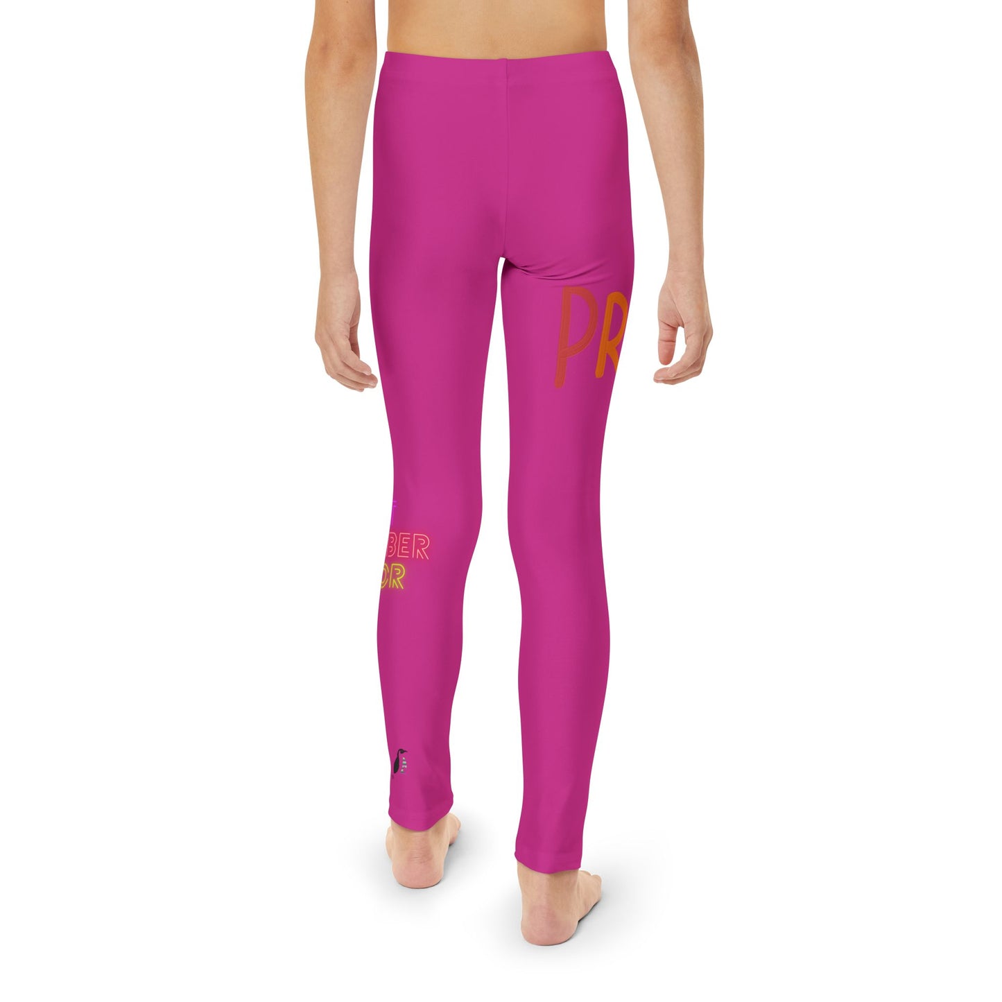 Youth Full-Length Leggings: LGBTQ Pride Pink