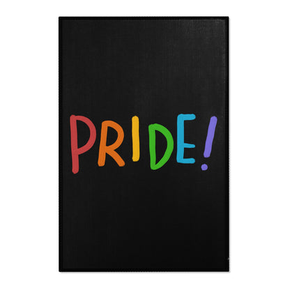 Area Rug (Rectangle): LGBTQ Pride Black