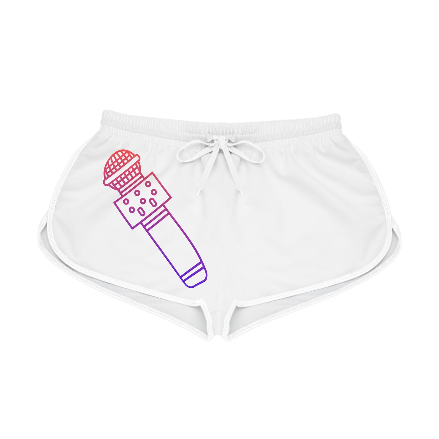 Women's Relaxed Shorts: Music White