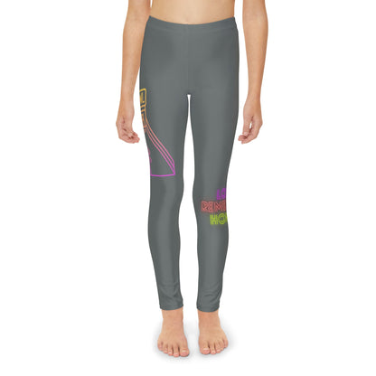 Youth Full-Length Leggings: Bowling Dark Grey