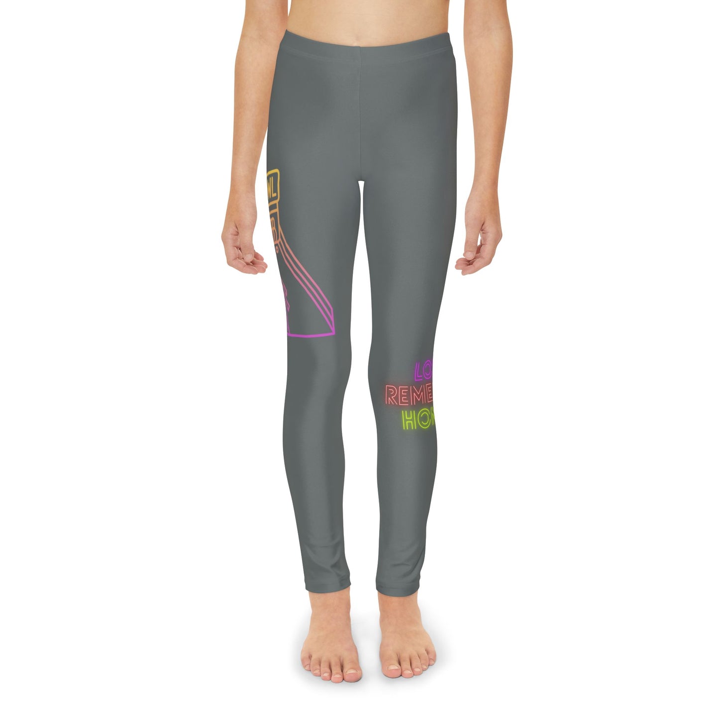 Youth Full-Length Leggings: Bowling Dark Grey