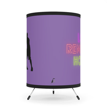 Tripod Lamp with High-Res Printed Shade, US\CA plug: Basketball Lite Purple