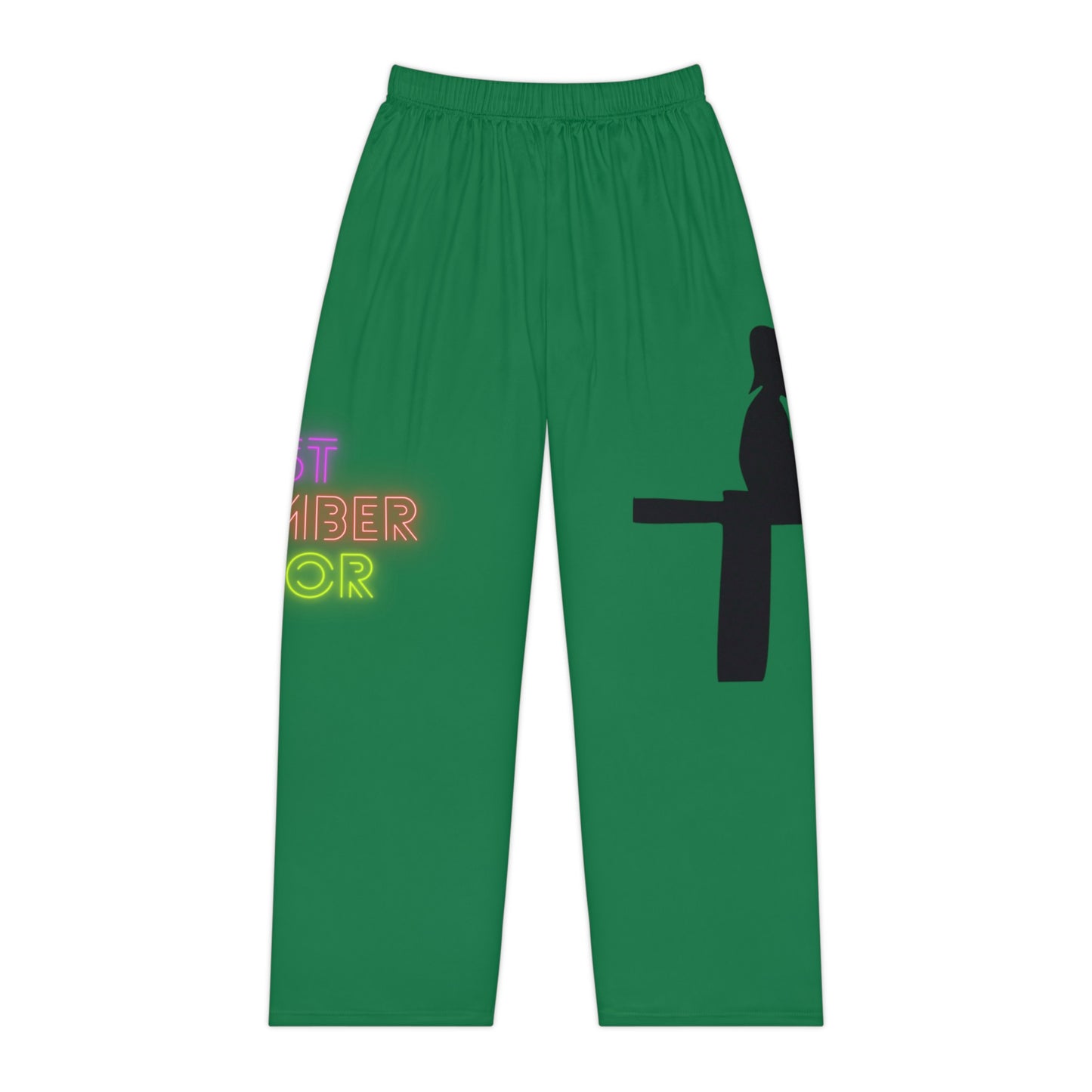 Women's Pajama Pants: Fishing Dark Green