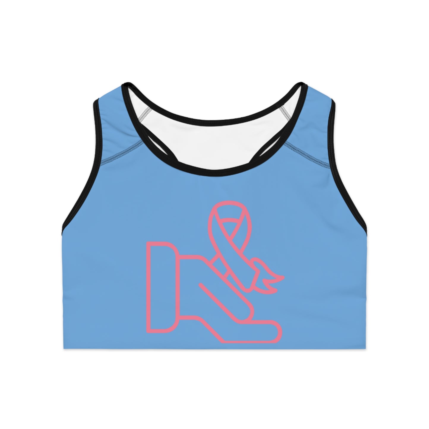 Sports Bra: Fight Cancer Lite Blue