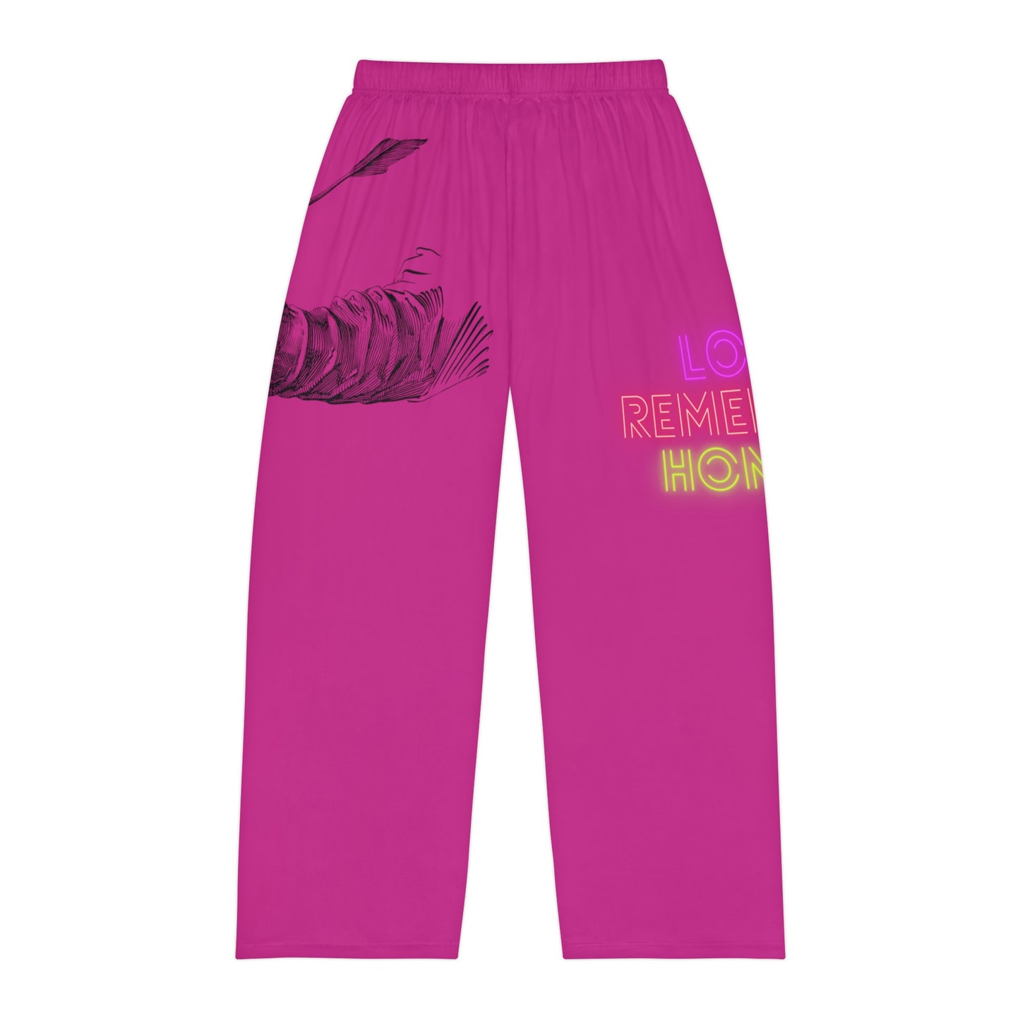 Men's Pajama Pants: Writing Pink