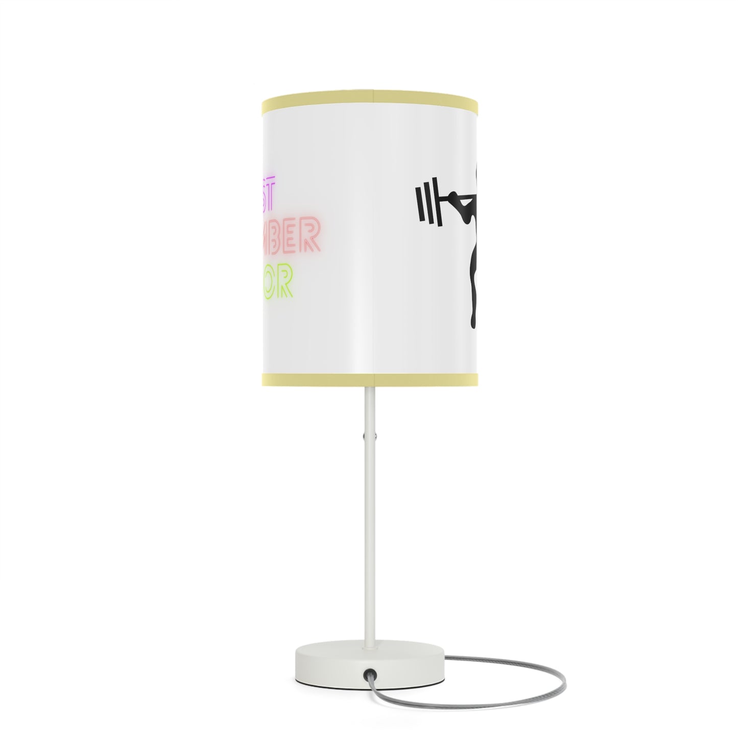 Lamp on a Stand, US|CA plug: Weightlifting White