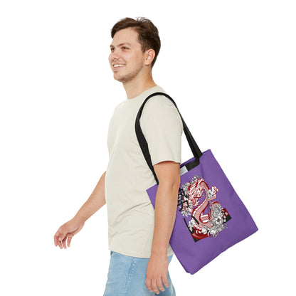 Tote Bag: Dragons Lite Purple