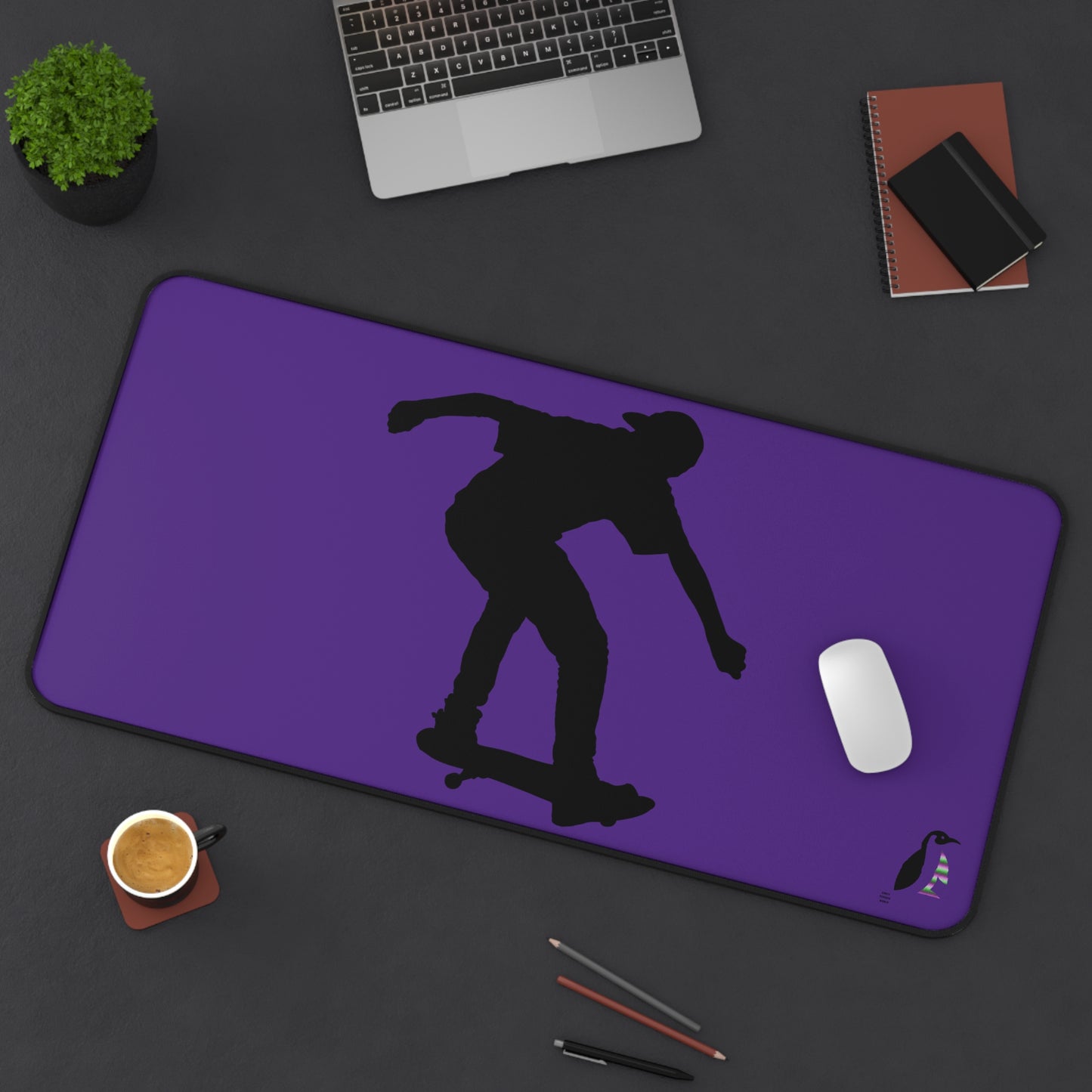 Desk Mat: Skateboarding Purple