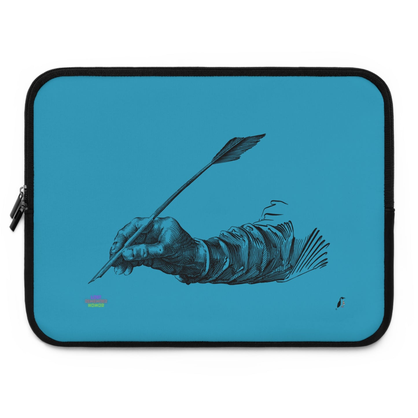 Laptop Sleeve: Writing Turquoise