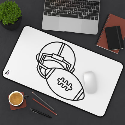 Desk Mat: Football White