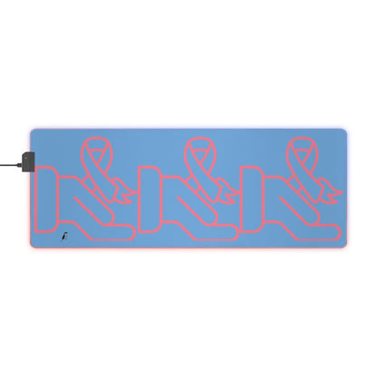 LED Gaming Mouse Pad: Fight Cancer Lite Blue