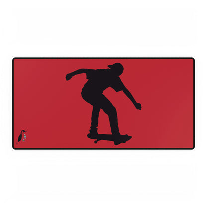 Desk Mats: Skateboarding Dark Red