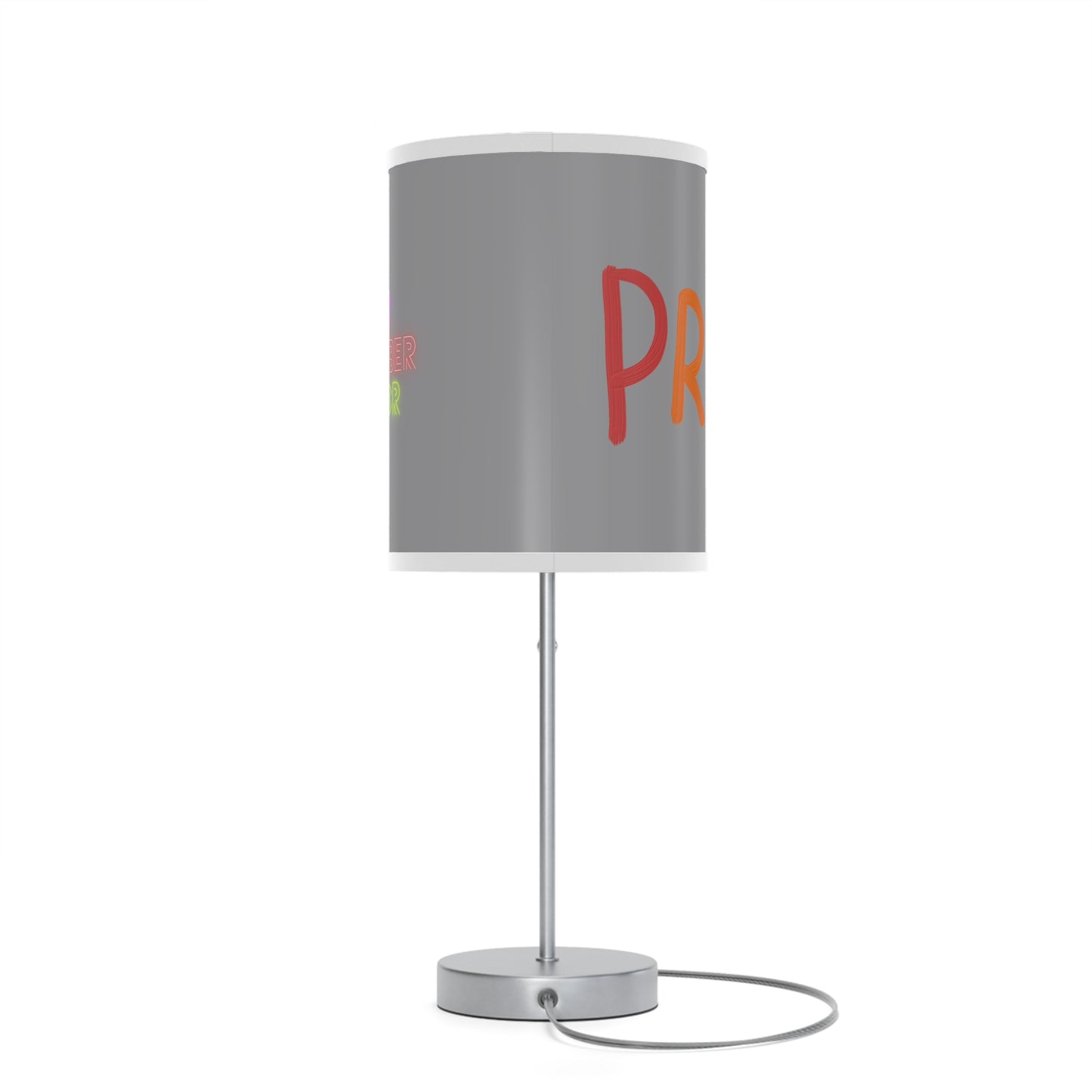 Lamp on a Stand, US|CA plug: LGBTQ Pride Grey