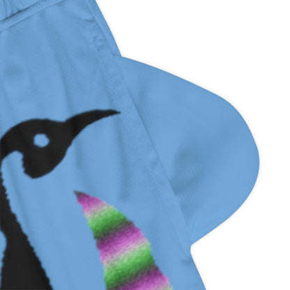 Basketball Rib Shorts: Crazy Penguin World Logo Lite Blue