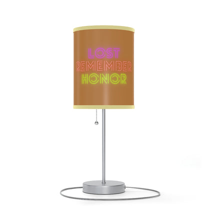 Lamp on a Stand, US|CA plug: Wolves Lite Brown 