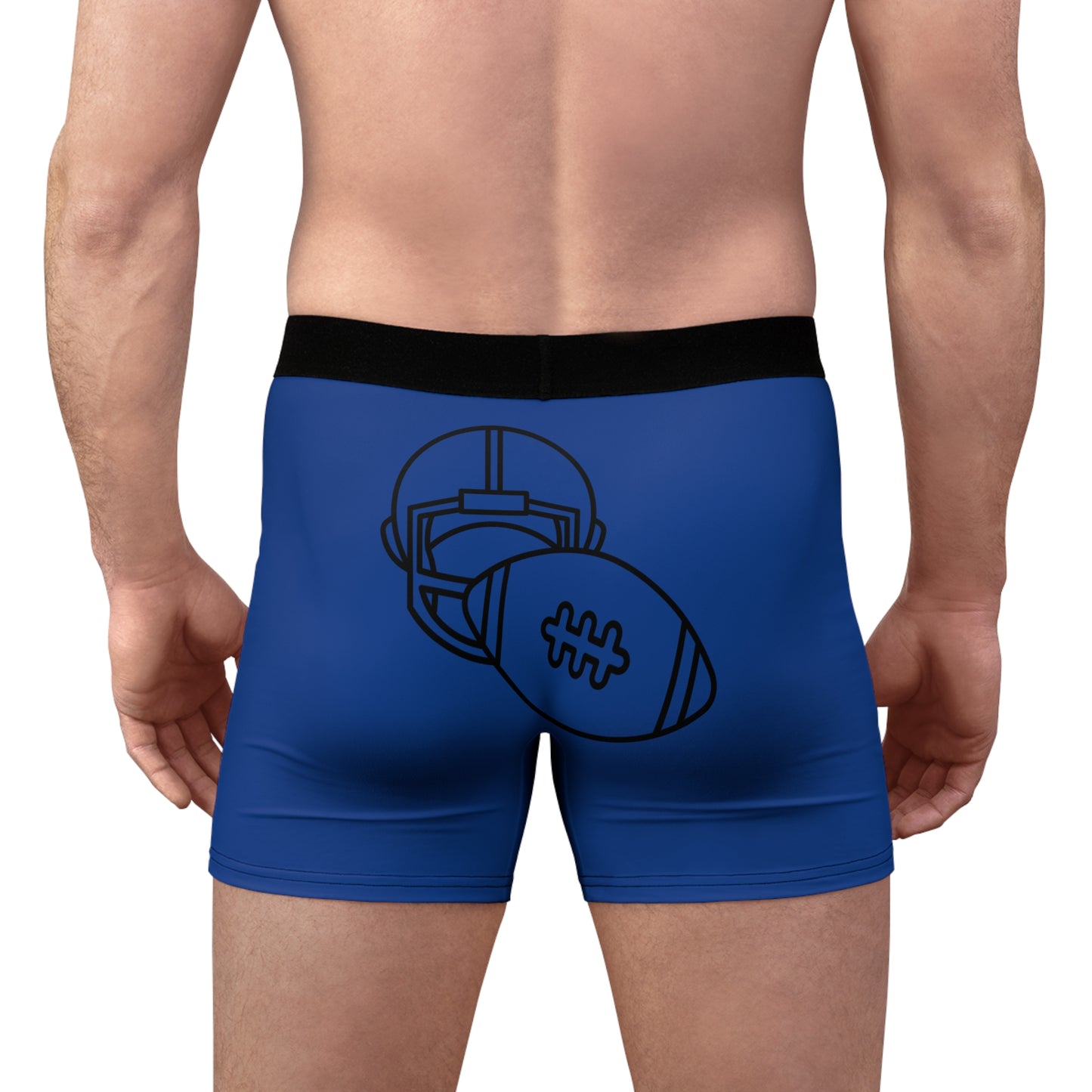 Men's Boxer Briefs Football Dark Blue