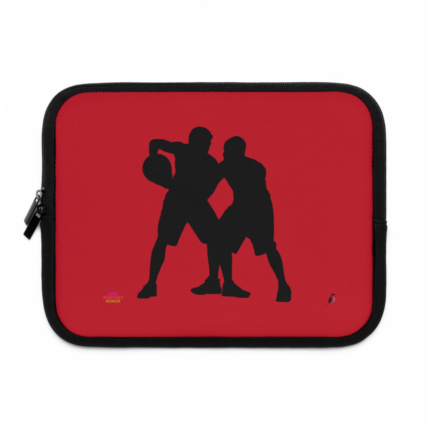 Laptop Sleeve: Basketball Dark Red