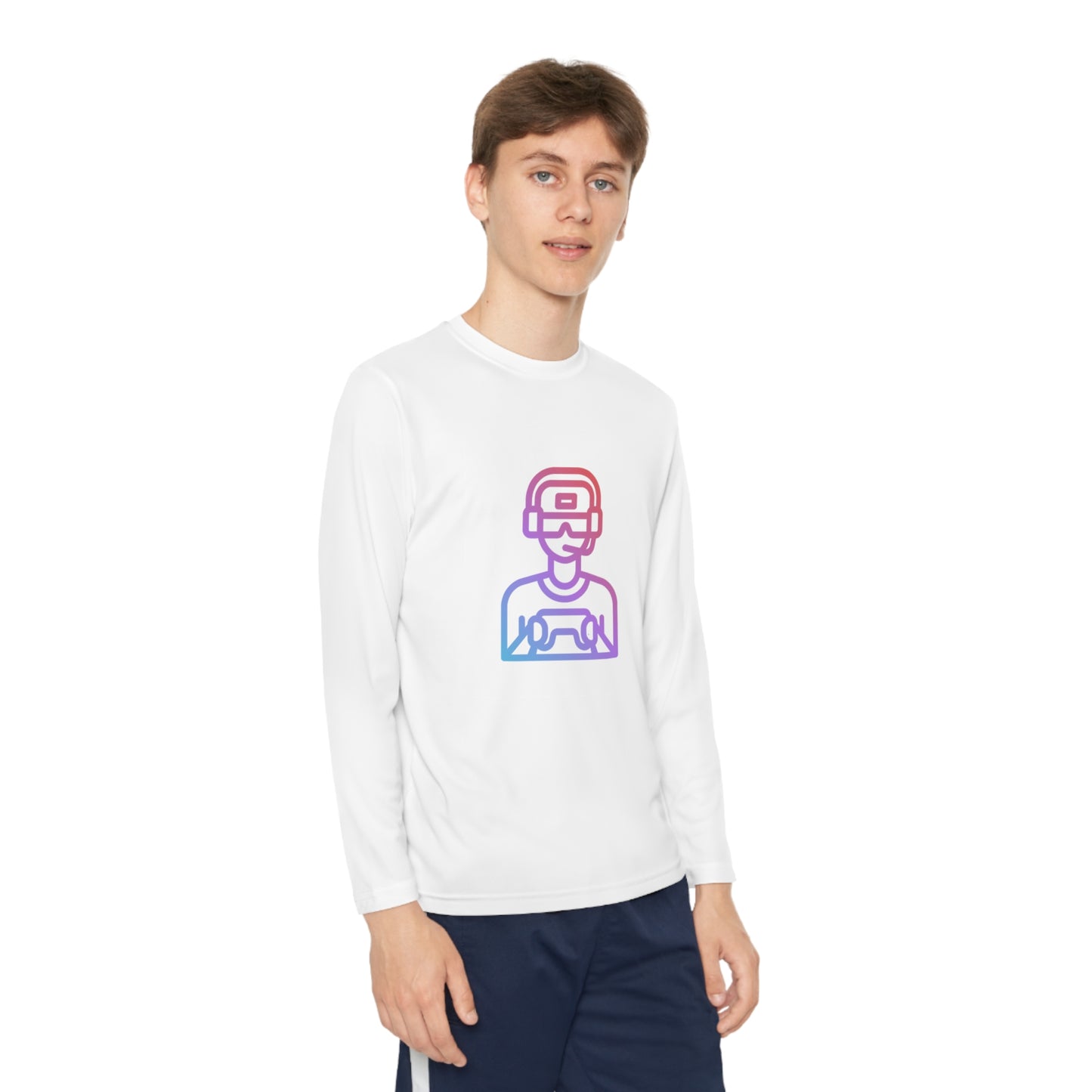 Youth Long Sleeve Competitor Tee: Gaming