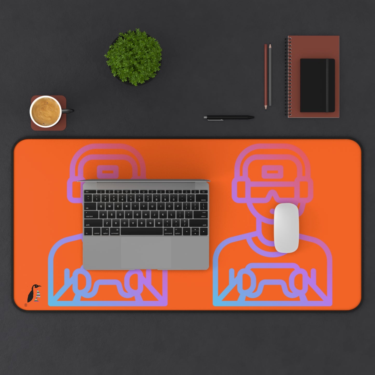 Desk Mat: Gaming Orange