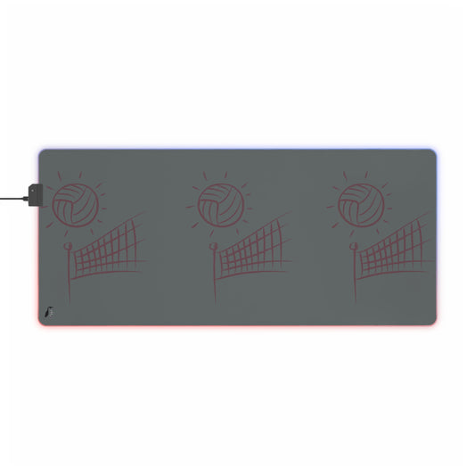 LED Gaming Mouse Pad: Volleyball Dark Grey