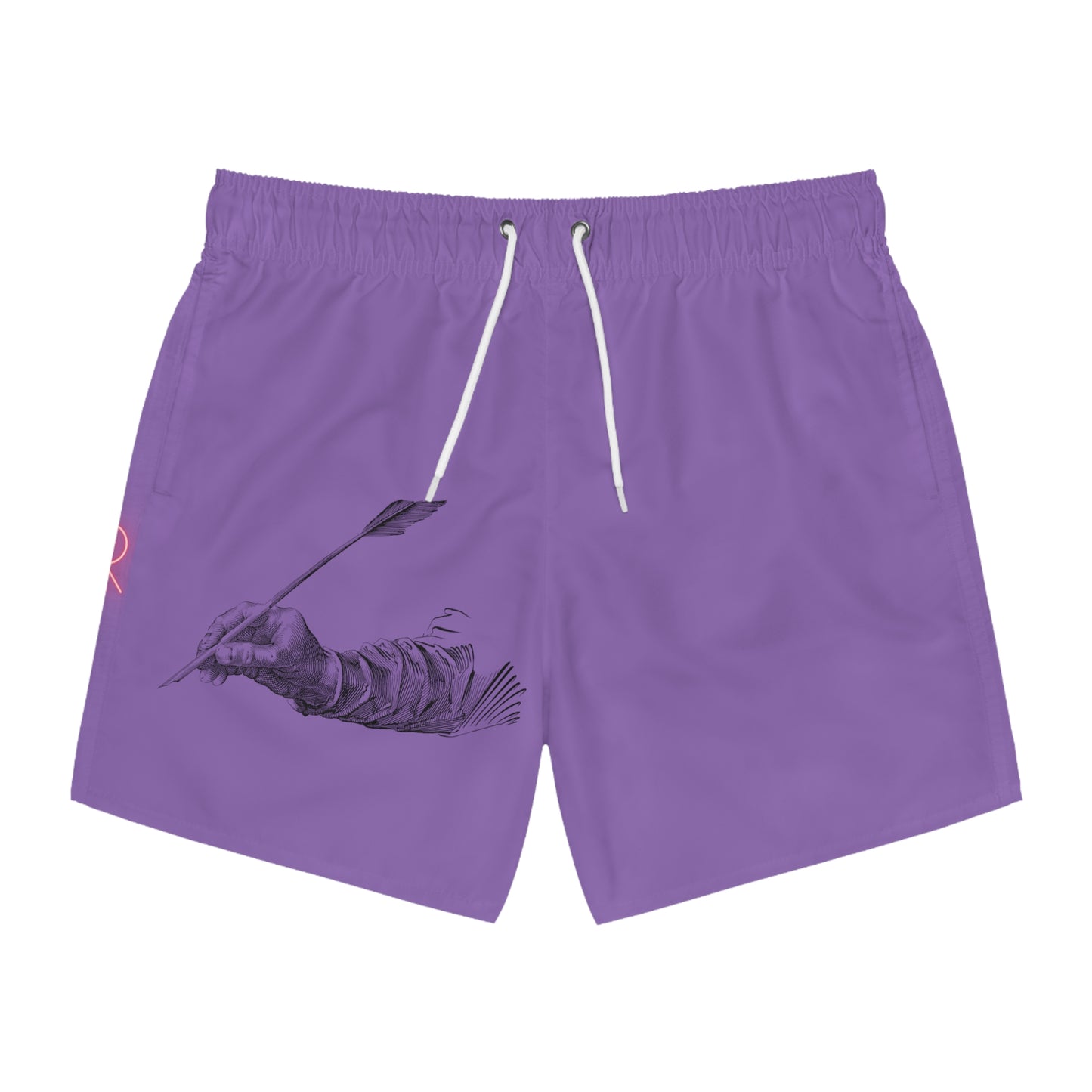 Swim Trunks: Writing Lite Purple