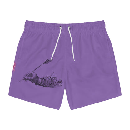 Swim Trunks: Writing Lite Purple