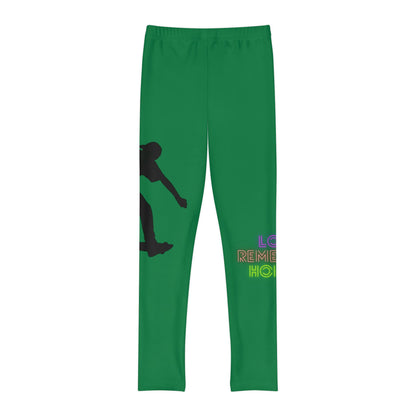 Youth Full-Length Leggings: Skateboarding Dark Green