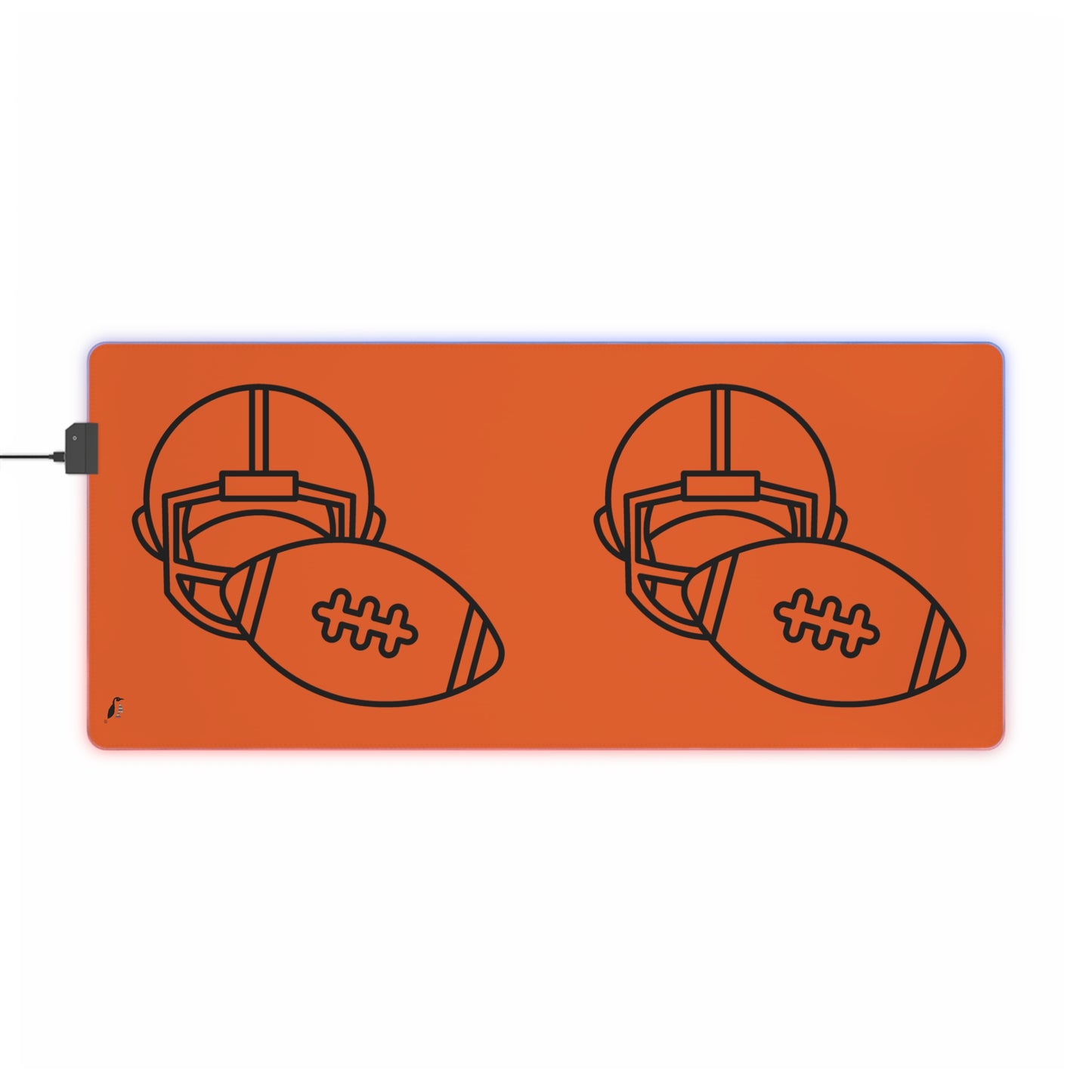 LED Gaming Mouse Pad: Football Orange