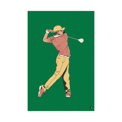 Premium Matte Vertical Posters: Golf Dark Green