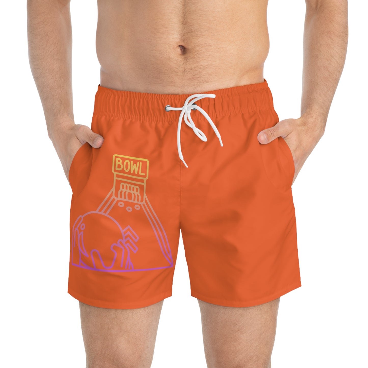 Swim Trunks: Bowling Orange