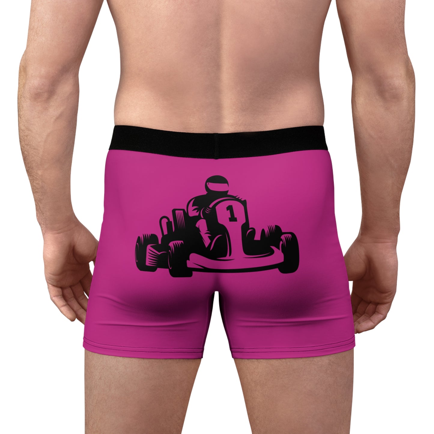 Men's Boxer Briefs: Racing Pink