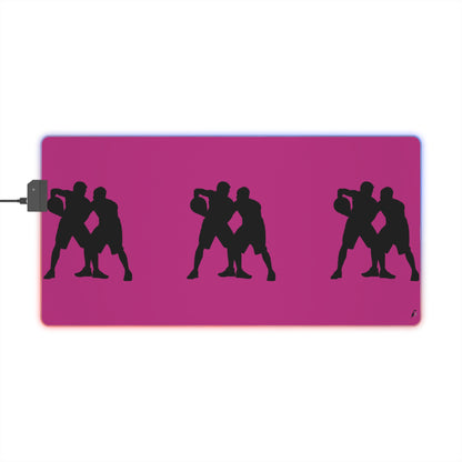 LED Gaming Mouse Pad: Basketball Pink