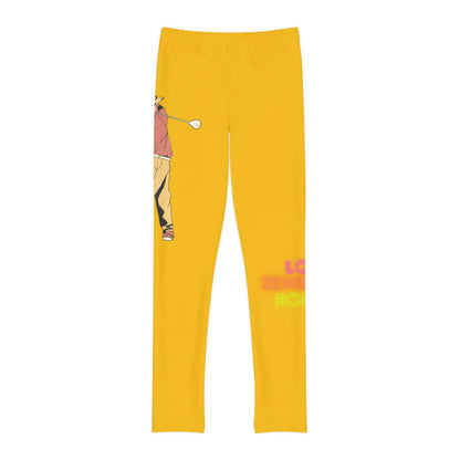 Youth Full-Length Leggings: Golf Yellow